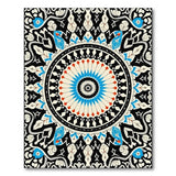Blue Peacock Mandala Persian Area Rug