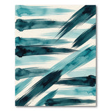Abstract Area Teal Brushstroke Abstract Area Rug