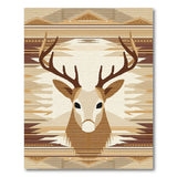 Southwestern Deer Head Woven Area Rug