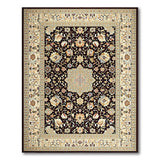 Navy Persian Floral Medallion Multi-color and Patterns Area Rug