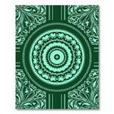 Ornate Teal Mandala Area Rug