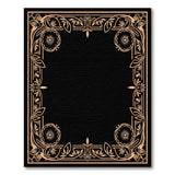 Ornate Gold and Silver Ornate Gold Floral Border Area Rug