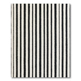 Black and White Distressed Vintage Distressed Black White Striped Area Rug