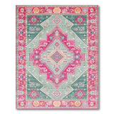 Teal Magenta Southwestern Area Rug