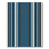Bold Navy Cream Striped Area Rug