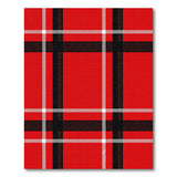 Red Bold Red Plaid Check Area Rug