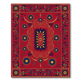 Multi-color and Patterns Ornate Red Persian Floral Medallion Rug