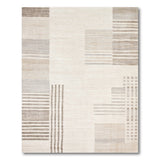 Beige and Neutral Modern Beige Geometric Abstract Area Rug