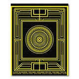 Bold Yellow Mandala Geometric Area Rug
