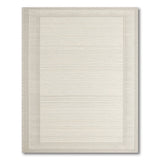 Cream Beige Geometric Woven Border Area Rug