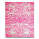 Pink Bold Pink Wavy Stripe Area Rug
