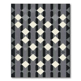 Black and White Geometric Modern Bold Black White Geometric Diamond Area Rug