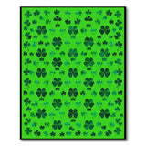 Kids Cartoon Green Lucky Green Shamrock Clover Area Rug