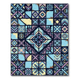 Distressed Geometric Multi-Color Area Rug