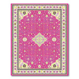 Vibrant Hot Pink Persian Area Rug