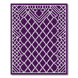 Purple Moroccan Lattice Geometric Rug