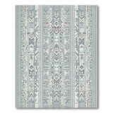 Teal Blue Heritage Tribal Geometric Rug