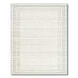 Grey Framed Stripe Area Rug