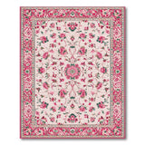 Pink Rose Medallion Persian Area Rug