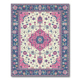 Pink Navy Traditional Persian Area Rug