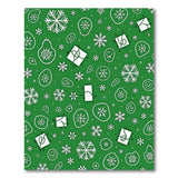 Whimsical Green Fruit Snowflake Area Rug