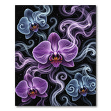 Ethereal Purple Orchid Smoke Area Rug