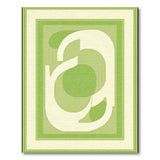 Green Abstract Geometric Modern Area Rug