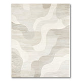 Abstract Wave Neutral Abstract Area Rug