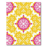 Vibrant Yellow Pink Floral Persian Area Rug