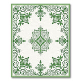 Floral Vintage Green Elegant Green Floral Vintage Area Rug