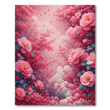 Dreamy Pink Peony Blossom Area Rug
