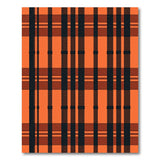 Bold Orange Black Plaid Orange Area Rug