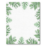 Lush Green Fern Leaf Border Rug