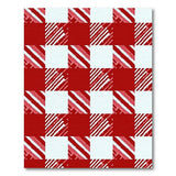 Classic Red White Checkered Farmhouse Rug