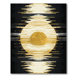 Gold Sunburst Geometric Area Rug