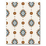 Teal Rust Tribal Medallion Area Rug