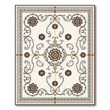 Ornate Beige Persian Floral Traditional Persian Area Rug