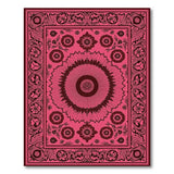 Pink Persian Floral Medallion Rug