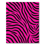 ODIKA Hot Pink Zebra Print Washable Area Rug - Non-Slip Low Pile Carpet