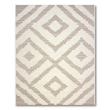 Grey Zigzag Geometric Area Rug