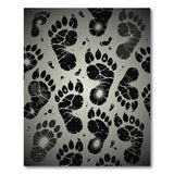 Bear Paw Tracks Distressed Area Rug