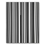 Modern Black and White Barcode Striped Washable Area Rug