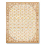 Traditional Persian Beige and Neutral Cream Gold Floral Persian Area Rug