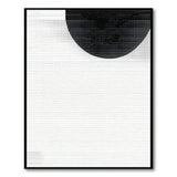 Black White Halftone Crescent Area Rug