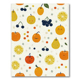 Whimsical Smiling Fruits Area Rug