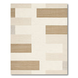 Modern Beige Block Geometric Area Rug