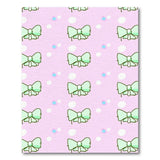 Playful Green Bows on Pink Dots Area Rug