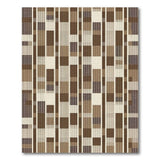 Modern Brown Tan Striped Geometric Area Rug