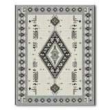 Heritage Tribal Black and White Black White Heritage Tribal Diamond Area Rug