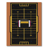 Football Field Black Turf Area Rug